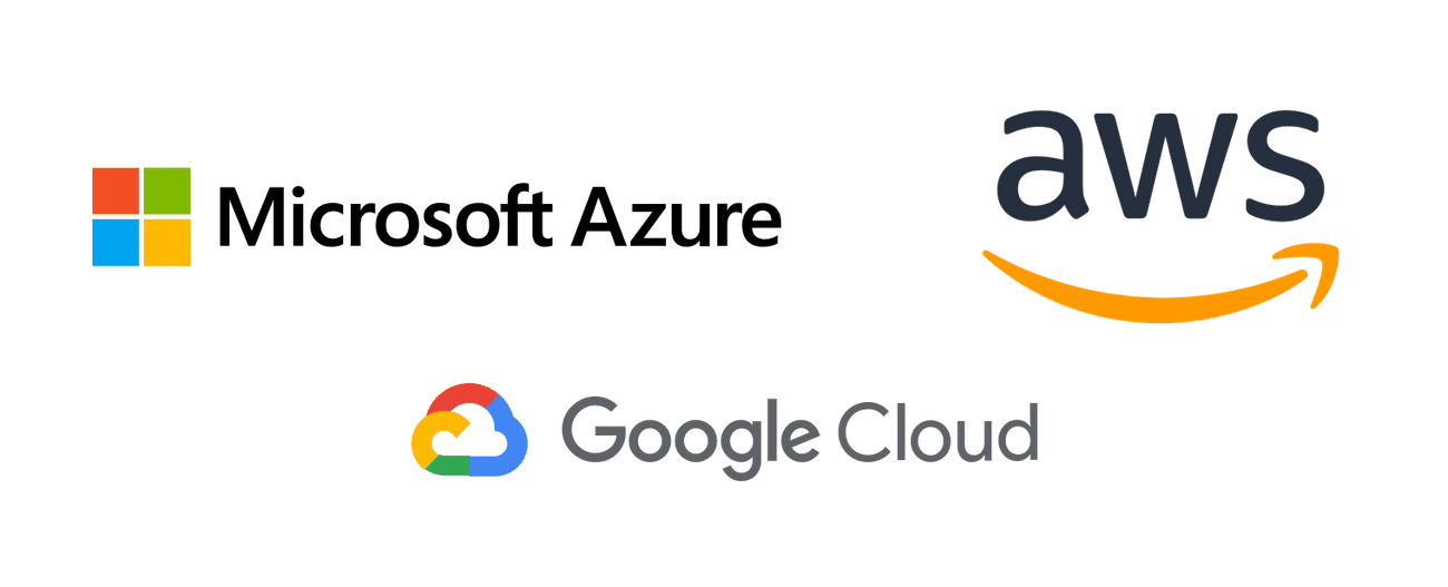 Popular enterprise Cloud providers: Amazon AWS, Microsoft Azure, and Google Cloud